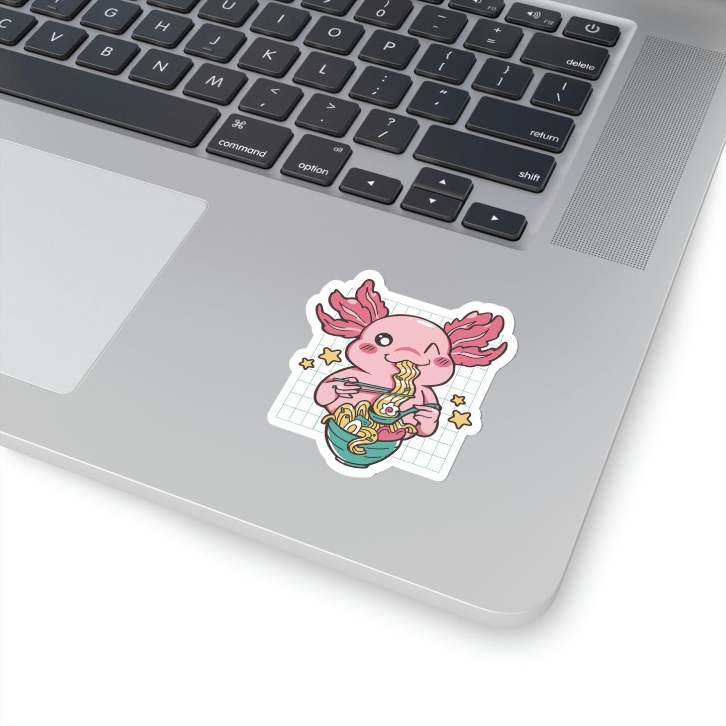 Cute Axolotl Eating Ramen Pastel Kawaii Aesthetic, Yami Kawaii, Japanese Aesthetic Otaku Sticker