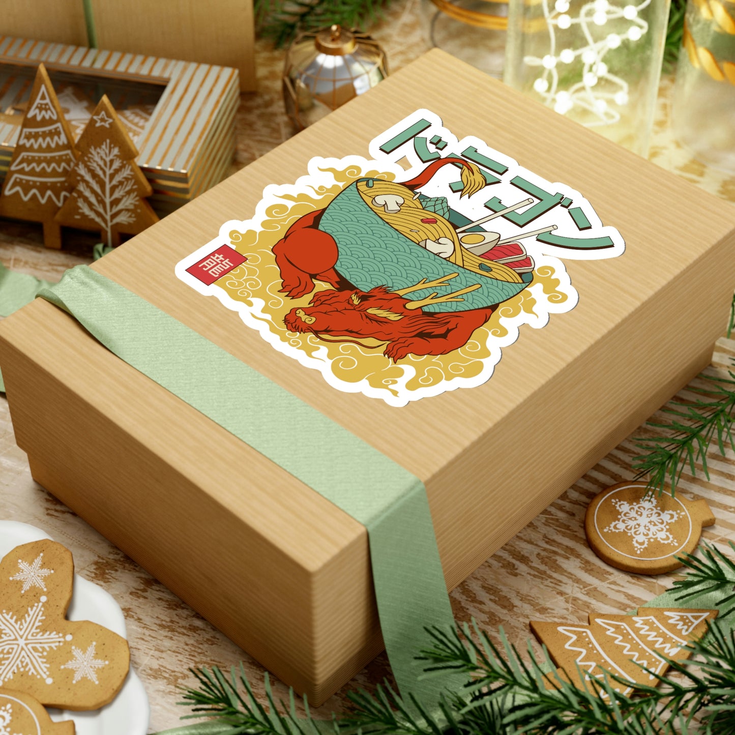 Japanese Aesthetic Dragon Ramen Sticker