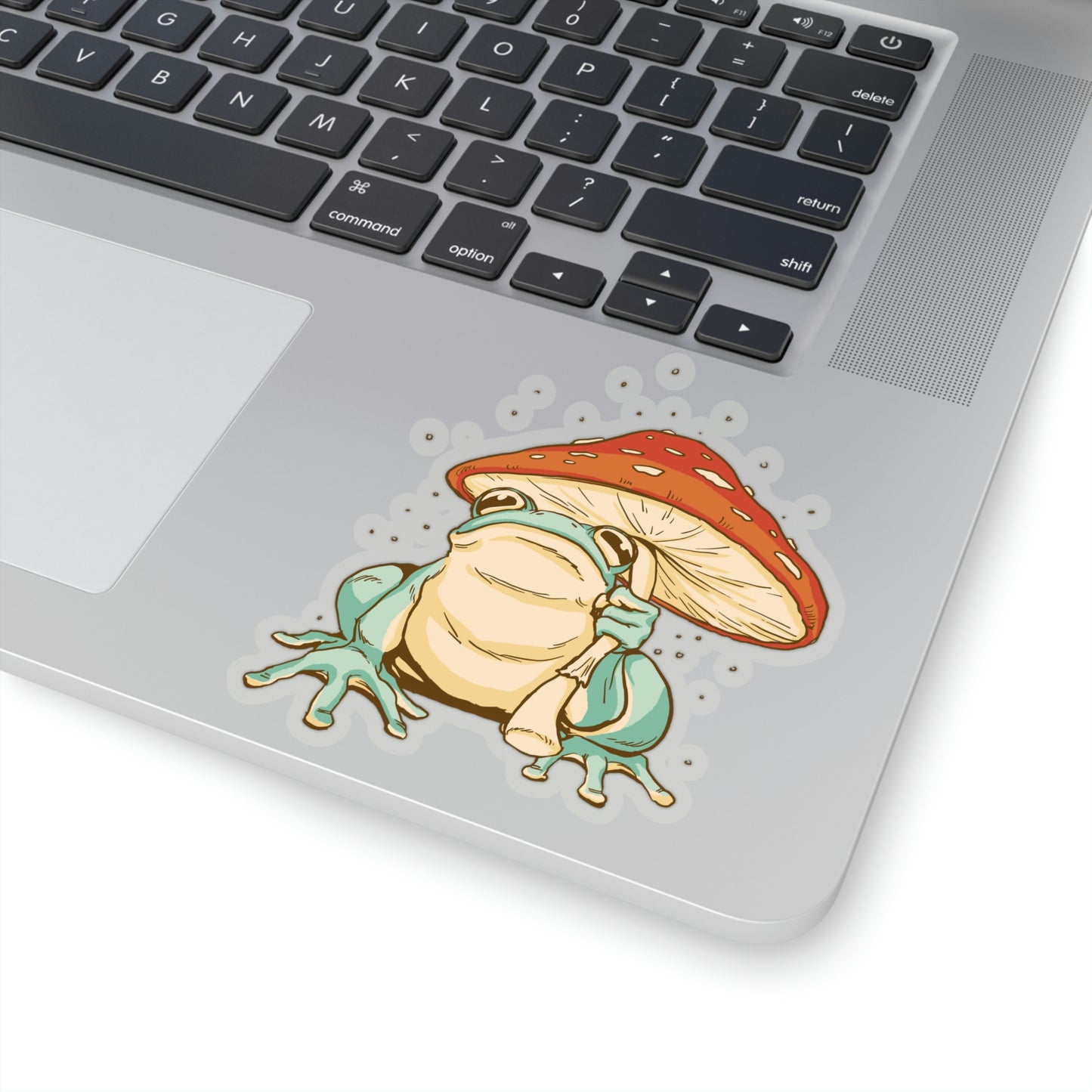 Cottagecore Aesthetic Mushrooms and Frog Sticker
