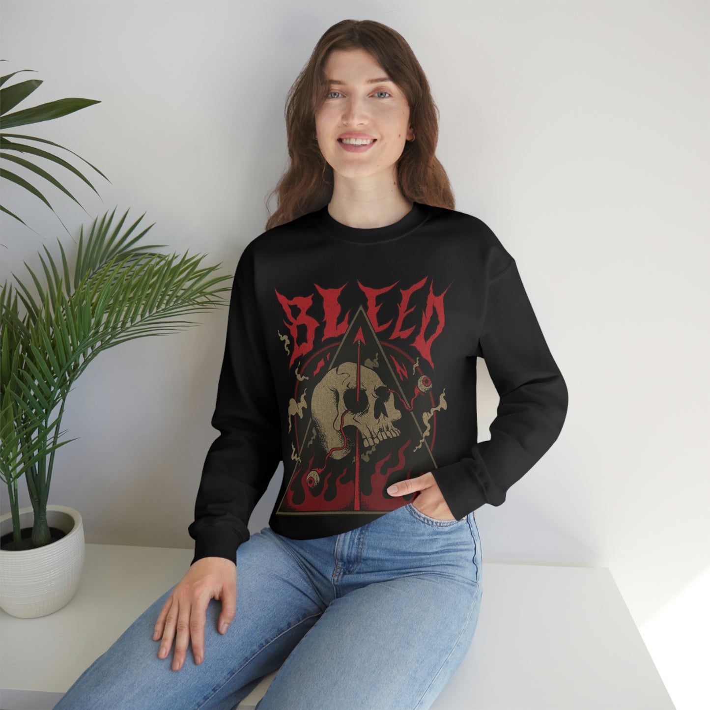 SKULL METAL BAND Goth Aesthetic Sweatshirt