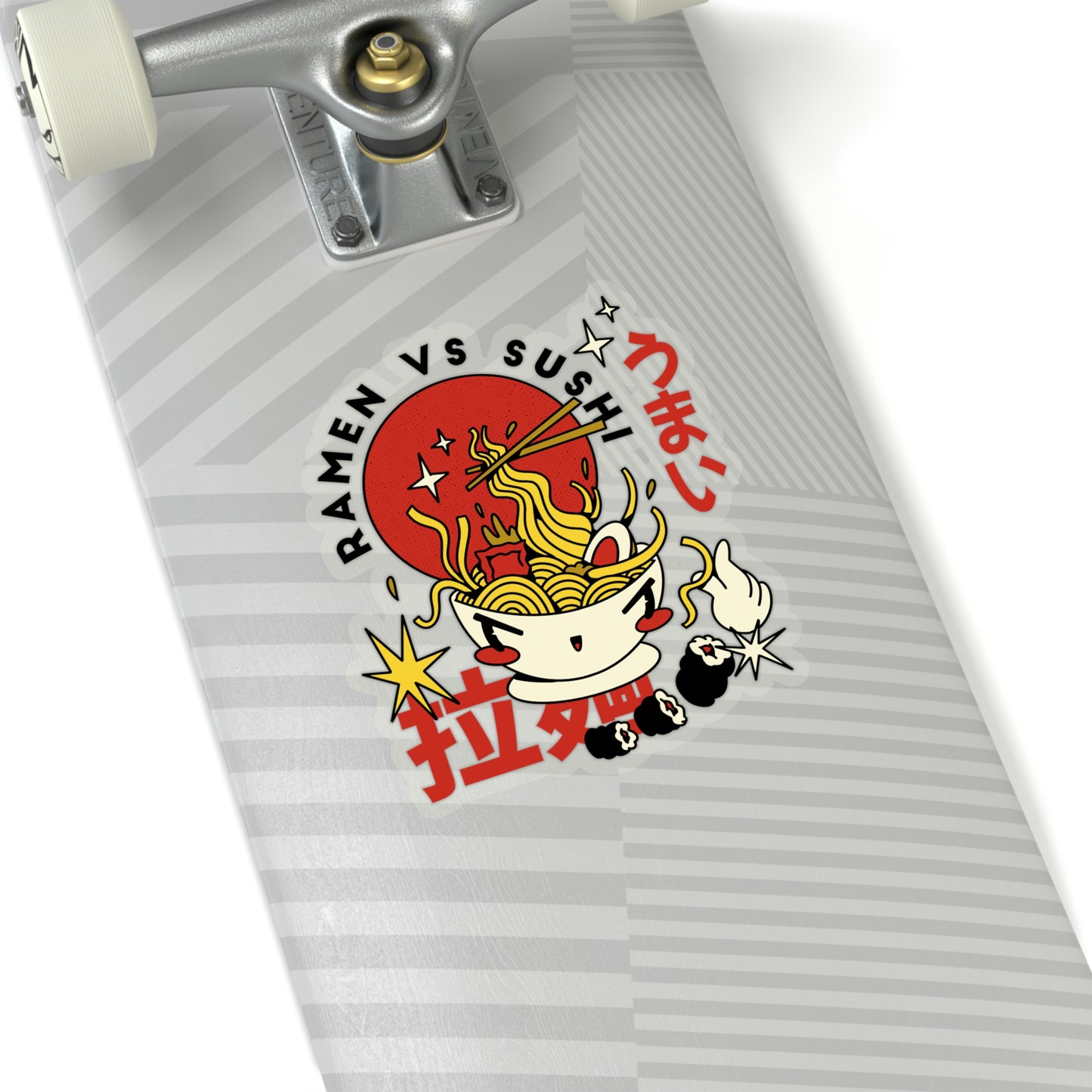 Japanese Aesthetic Ramen Vs Sushi Sticker