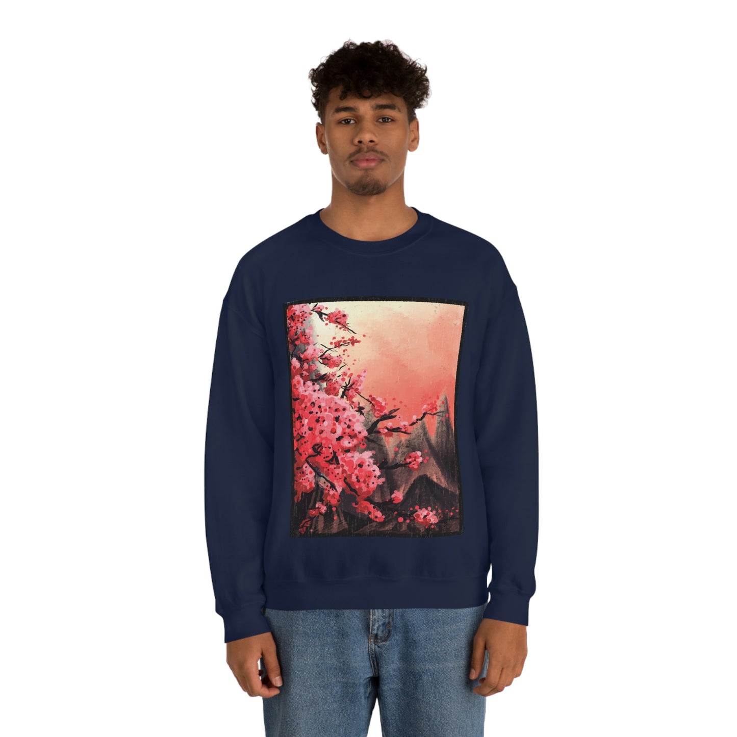 Indie Japanese Art, Japan Streeetwear Retro, Japanese Aesthetic Blossom Sweatshirt