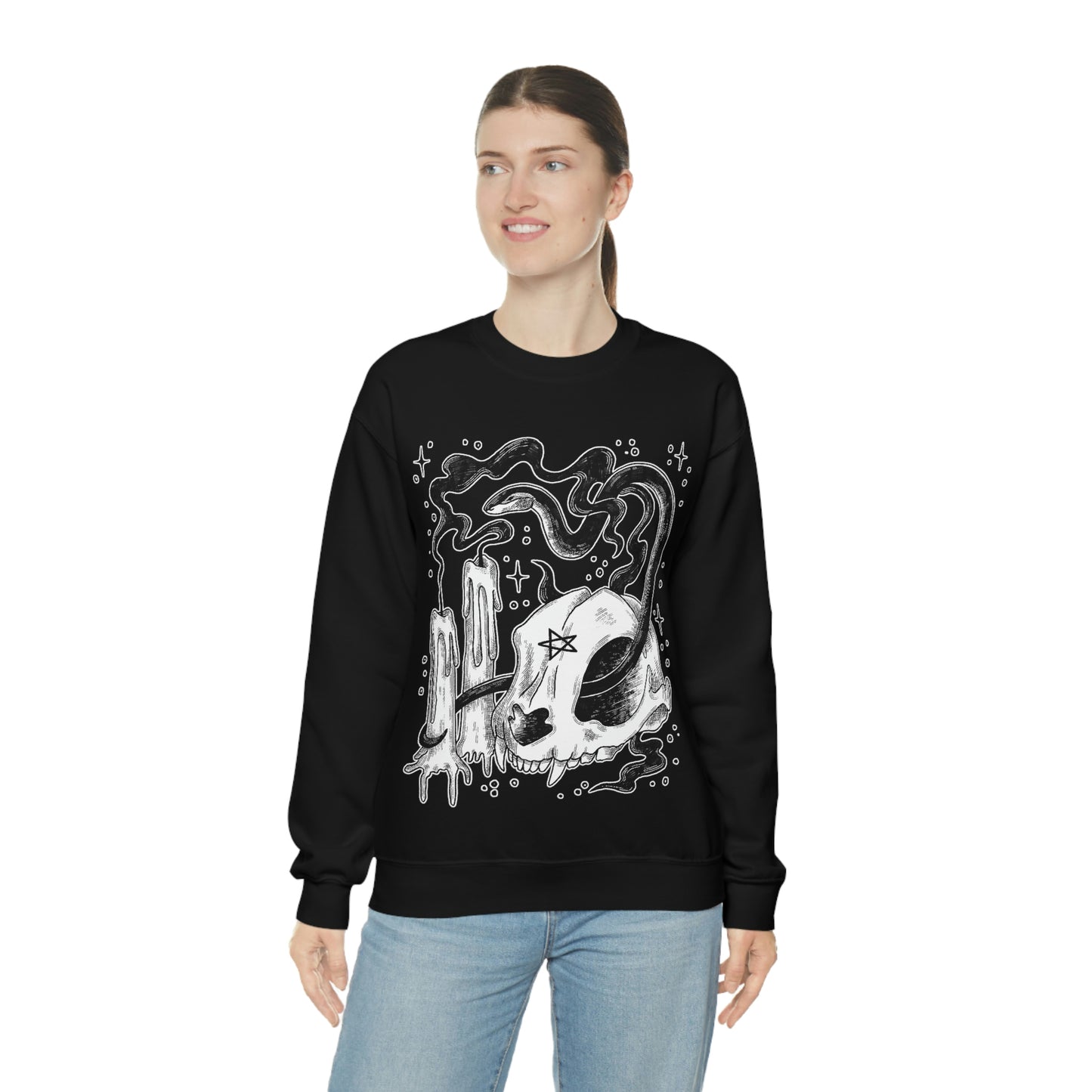 Witch Aesthetic Skull Goth Aesthetic Sweatshirt