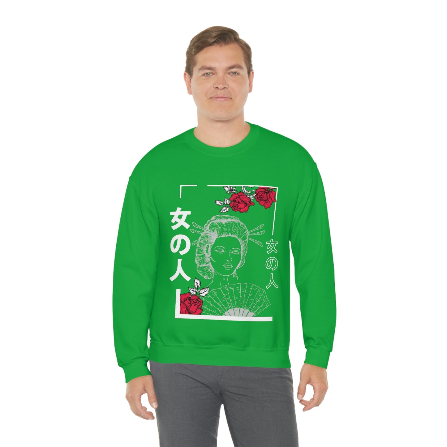 Indie Art Japanese Aesthetic Line Art Geisha Sweatshirt