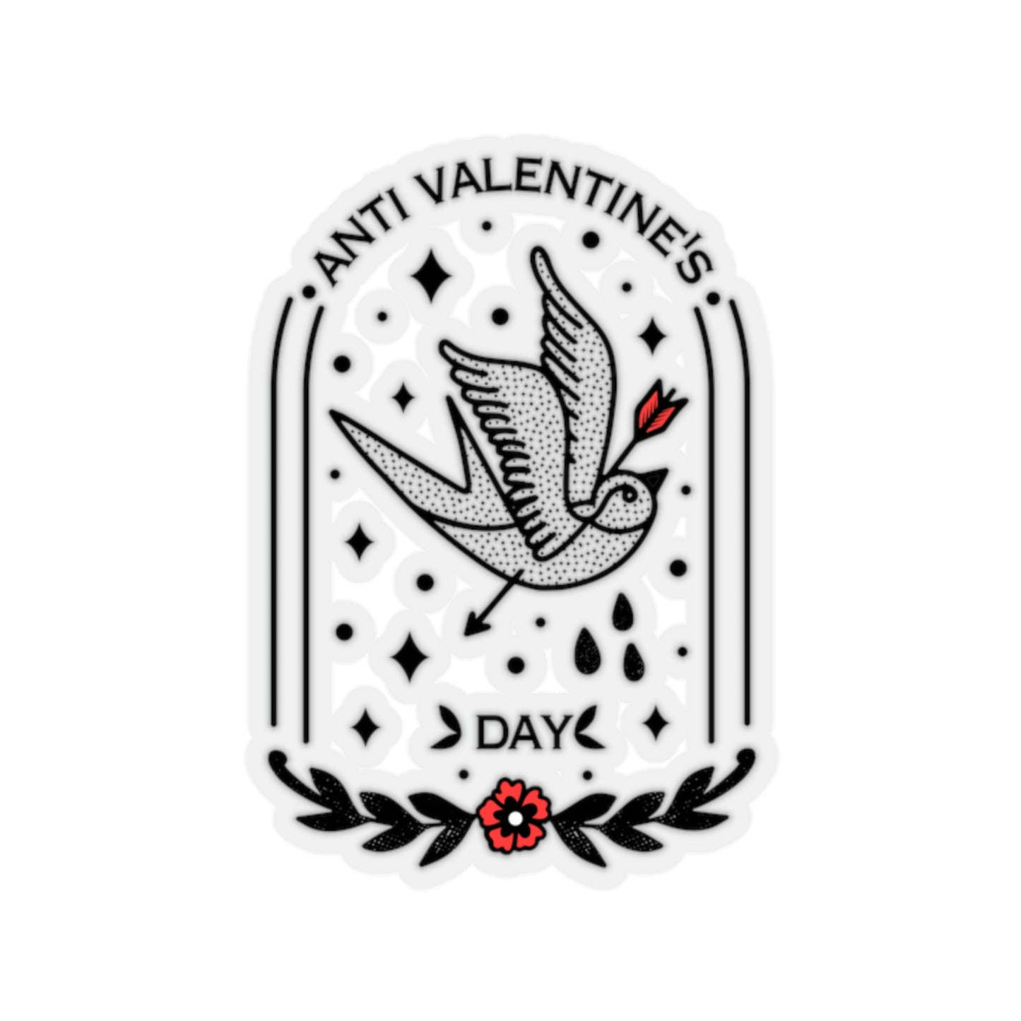 Anti Valentines Day Tattoo Aesthetic Sticker