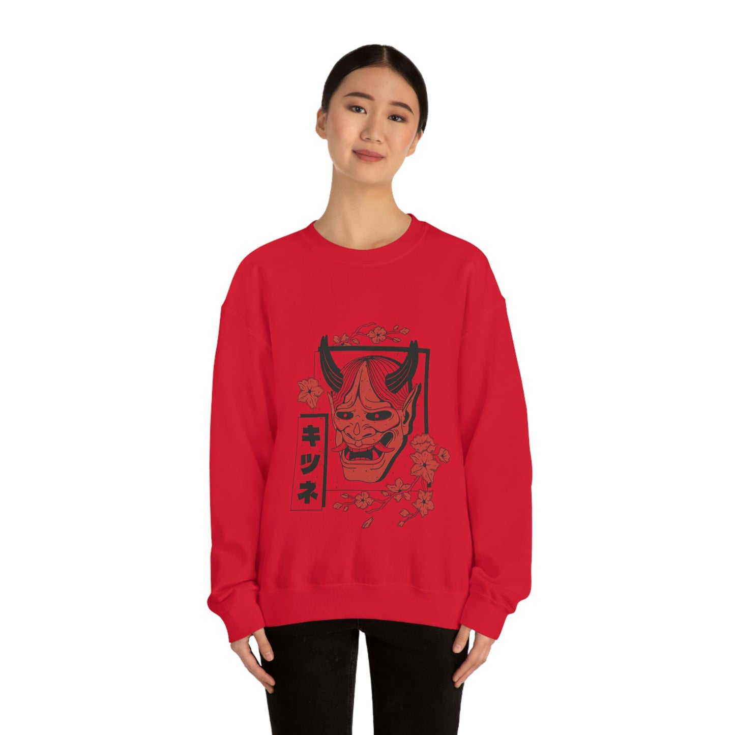 Indie Japanese Art, Japan Streeetwear Retro, Japanese Aesthetic Mask Sweatshirt
