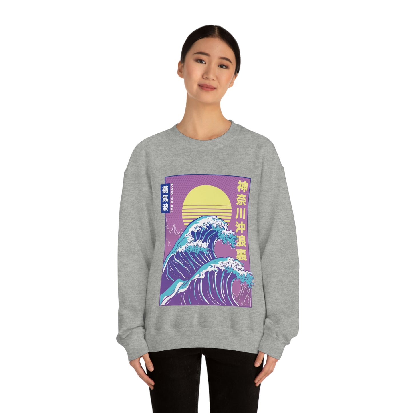 Japanese Aesthetic Vaporwave The Great Wave off Kanagawa Sweatshirt