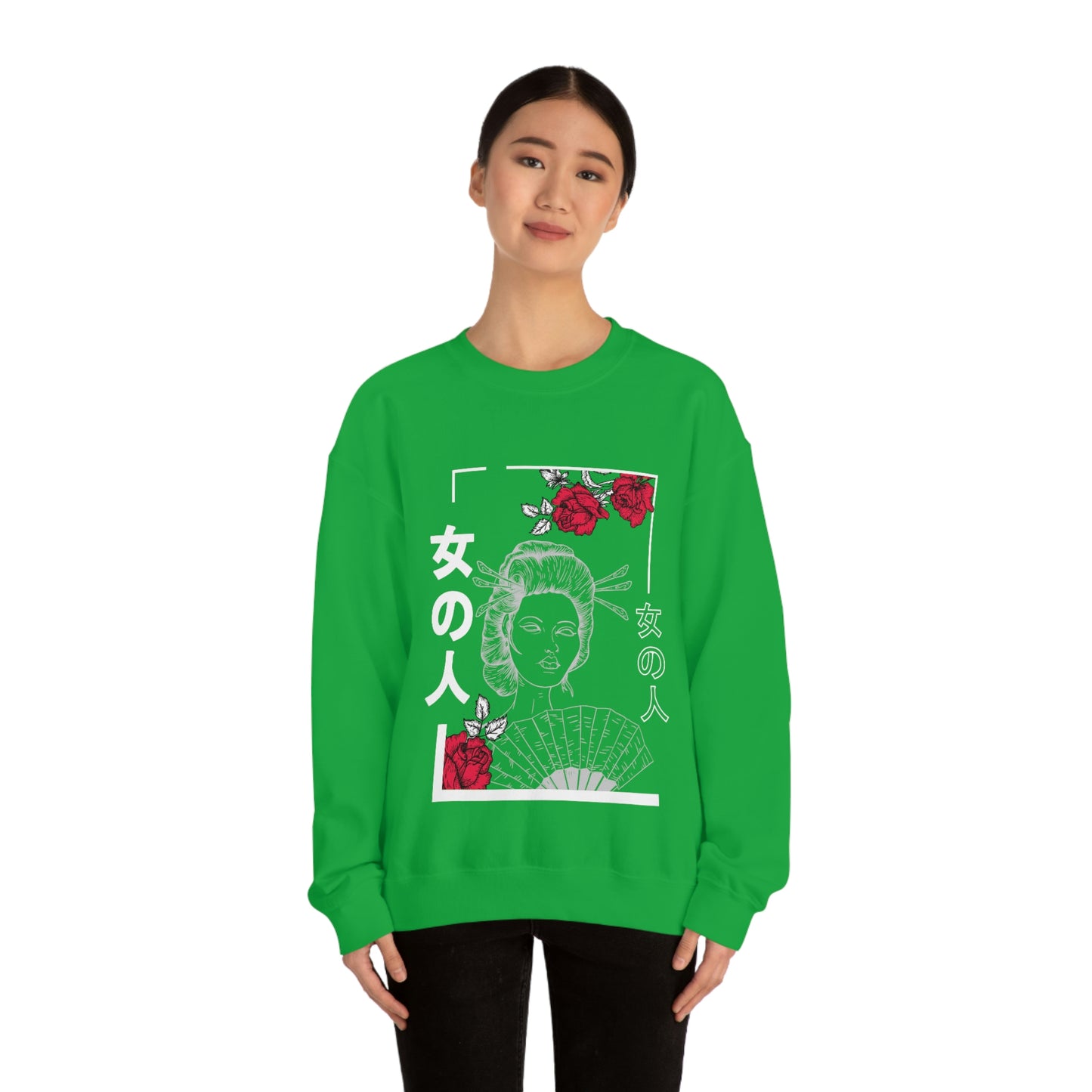 Indie Art Japanese Aesthetic Line Art Geisha Sweatshirt