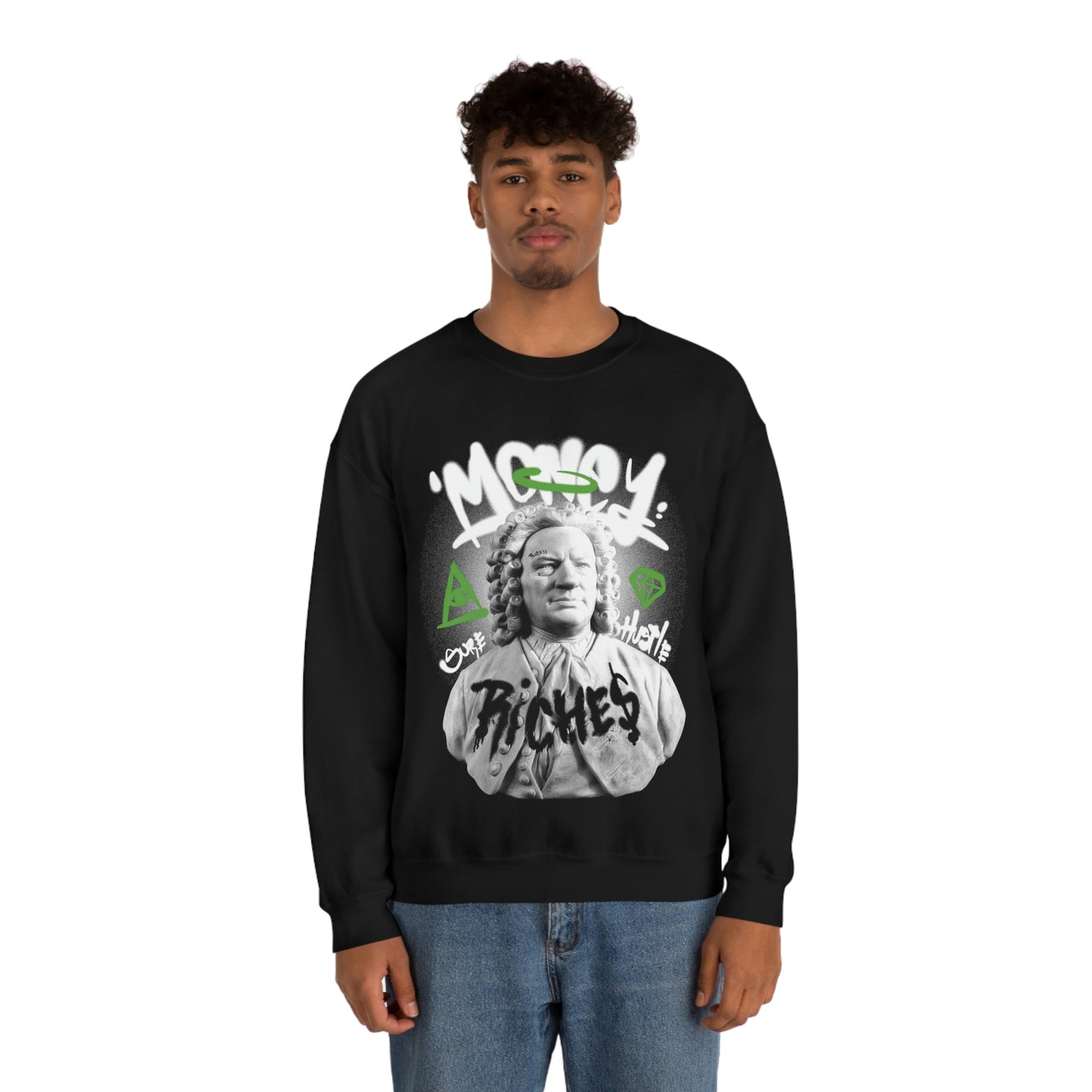 Graffiti On Statue Y2k Aesthetic Sweatshirt
