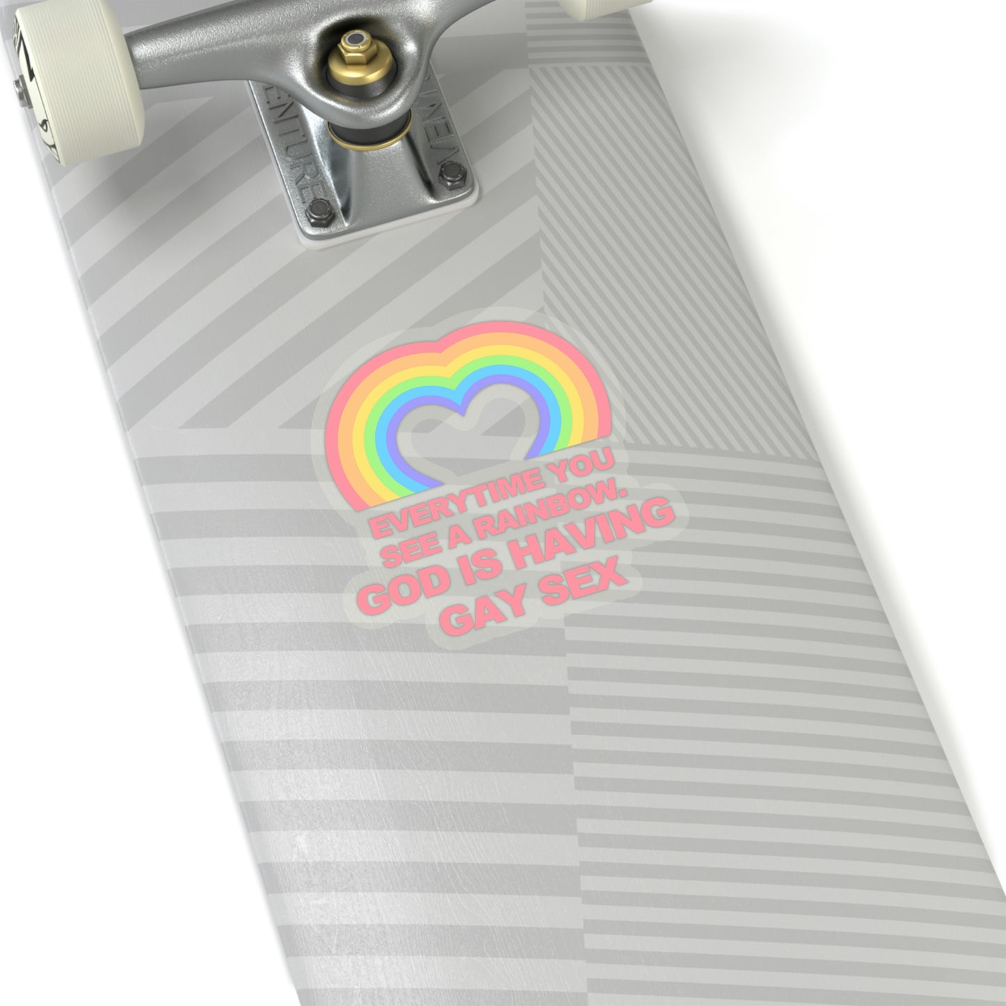 Everytime you see a rainbow, god is having gay sex Sticker