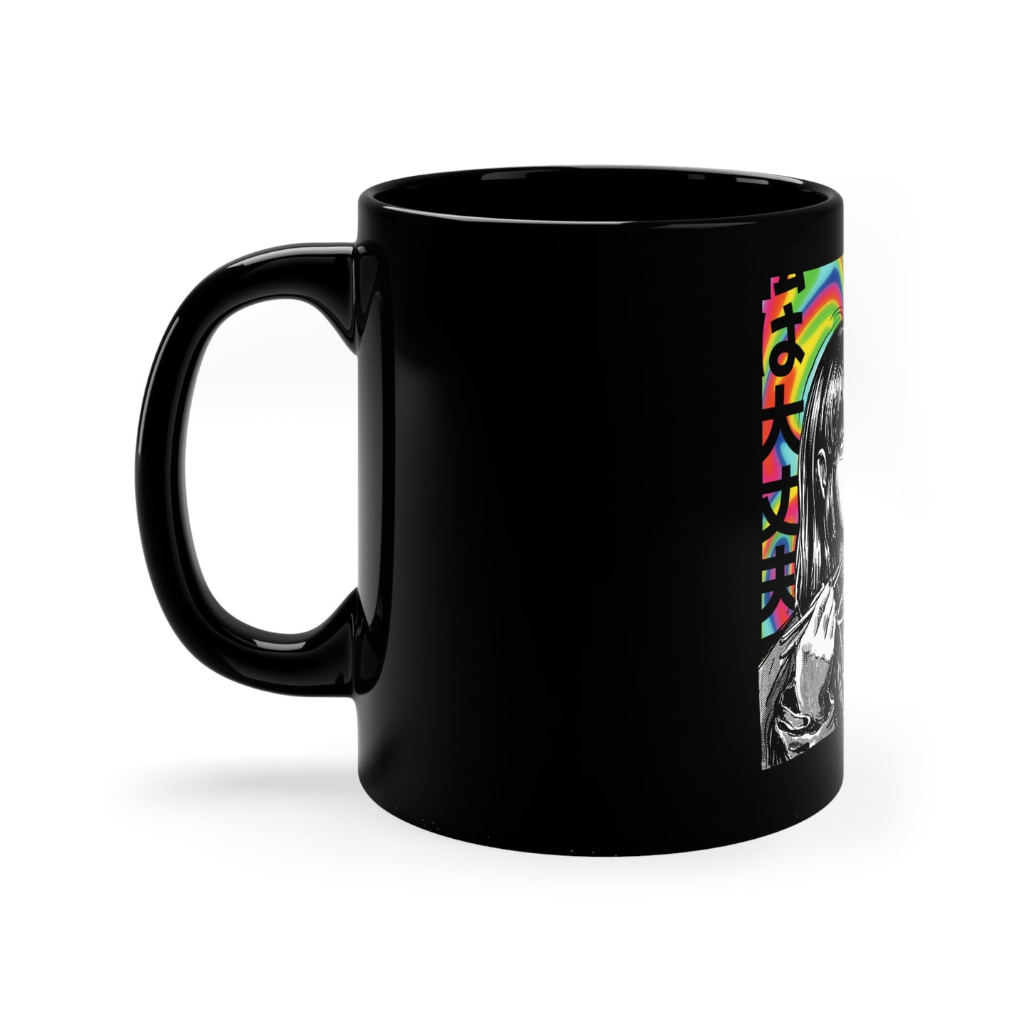 Japan Comic Psychedelic Girl Eating Ramen Mug