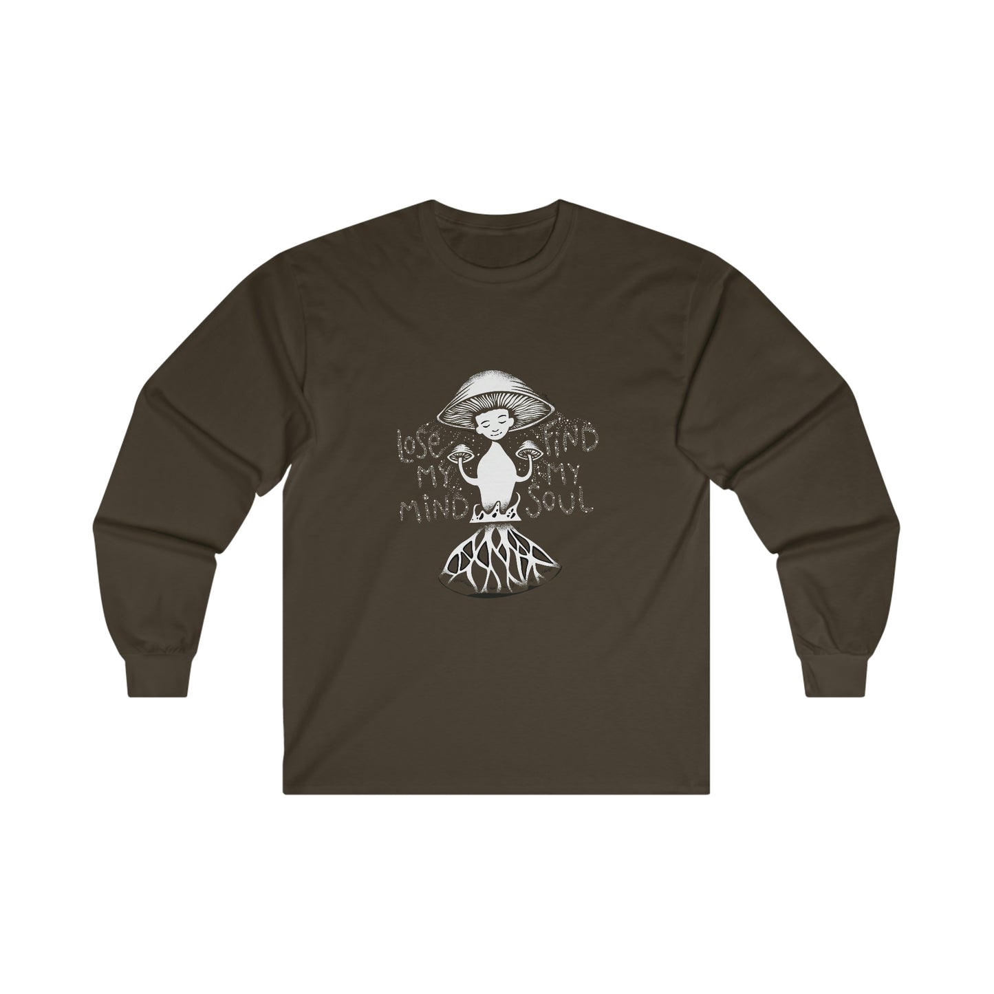 Cottagecore Aesthetic Mushrooms, Fungi Long Sleeve Shirt