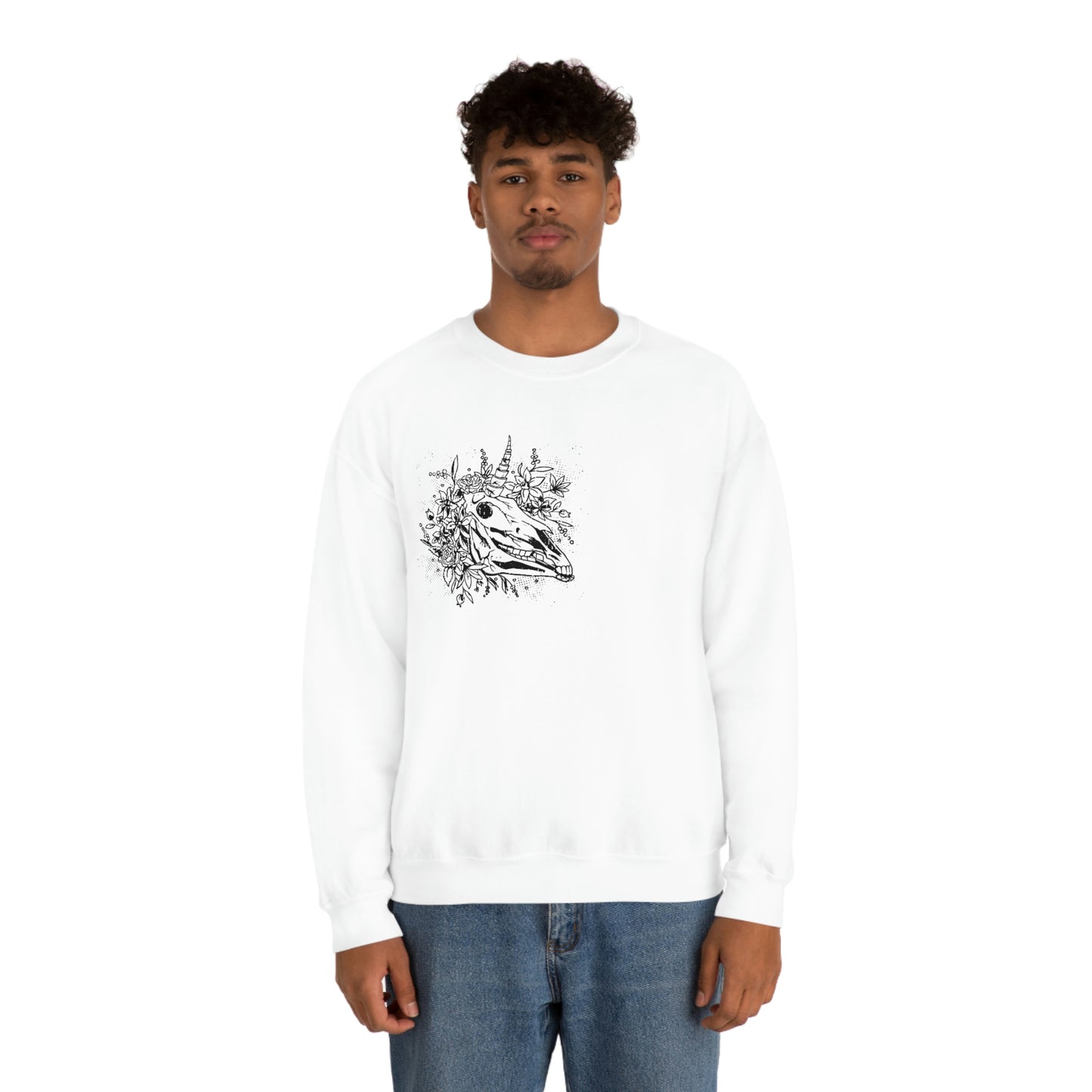 Unicorn Skull Goth Aesthetic Sweatshirt