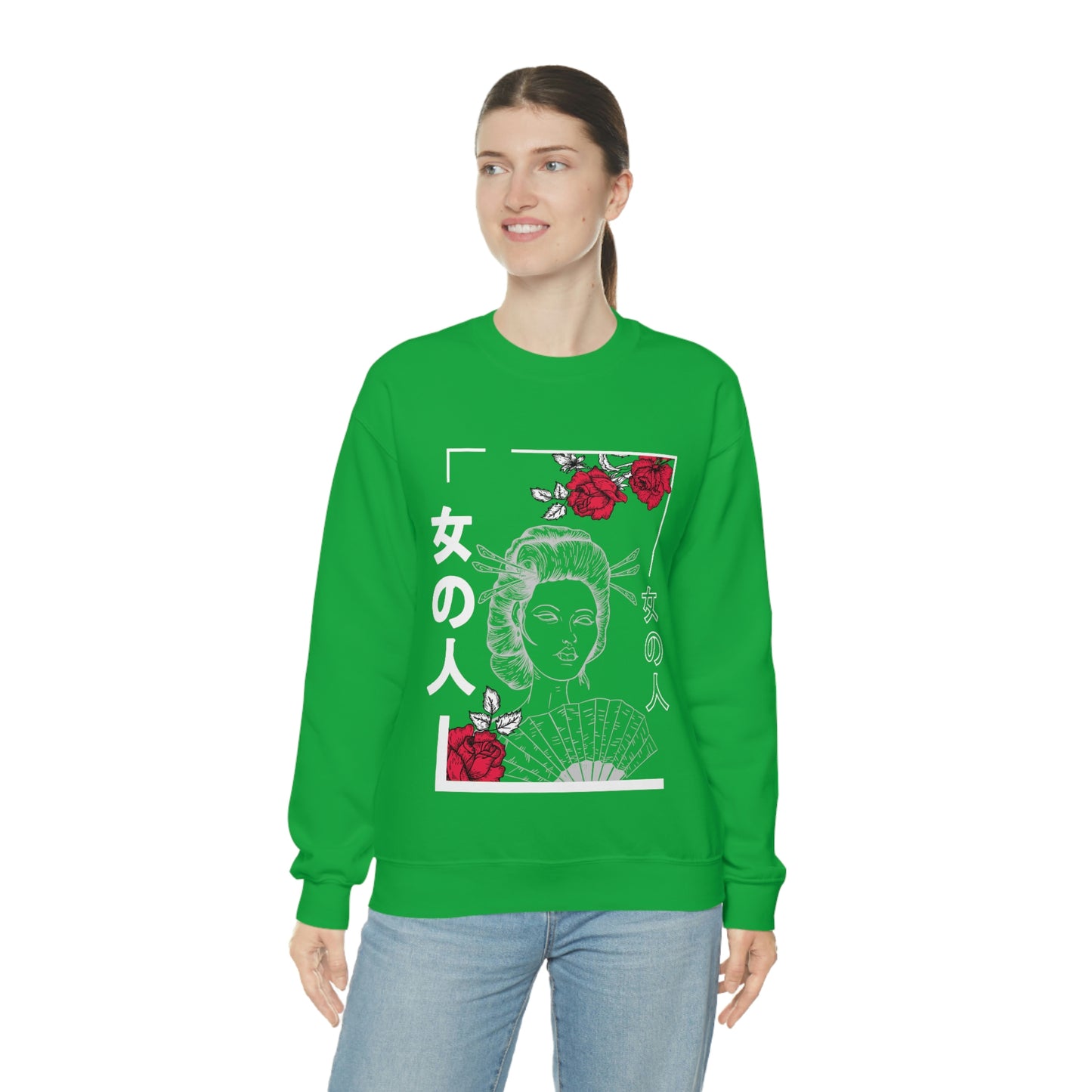 Indie Art Japanese Aesthetic Line Art Geisha Sweatshirt