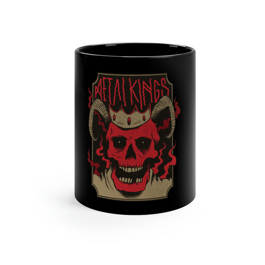 METAL KINGS Skull 11oz Black Mug