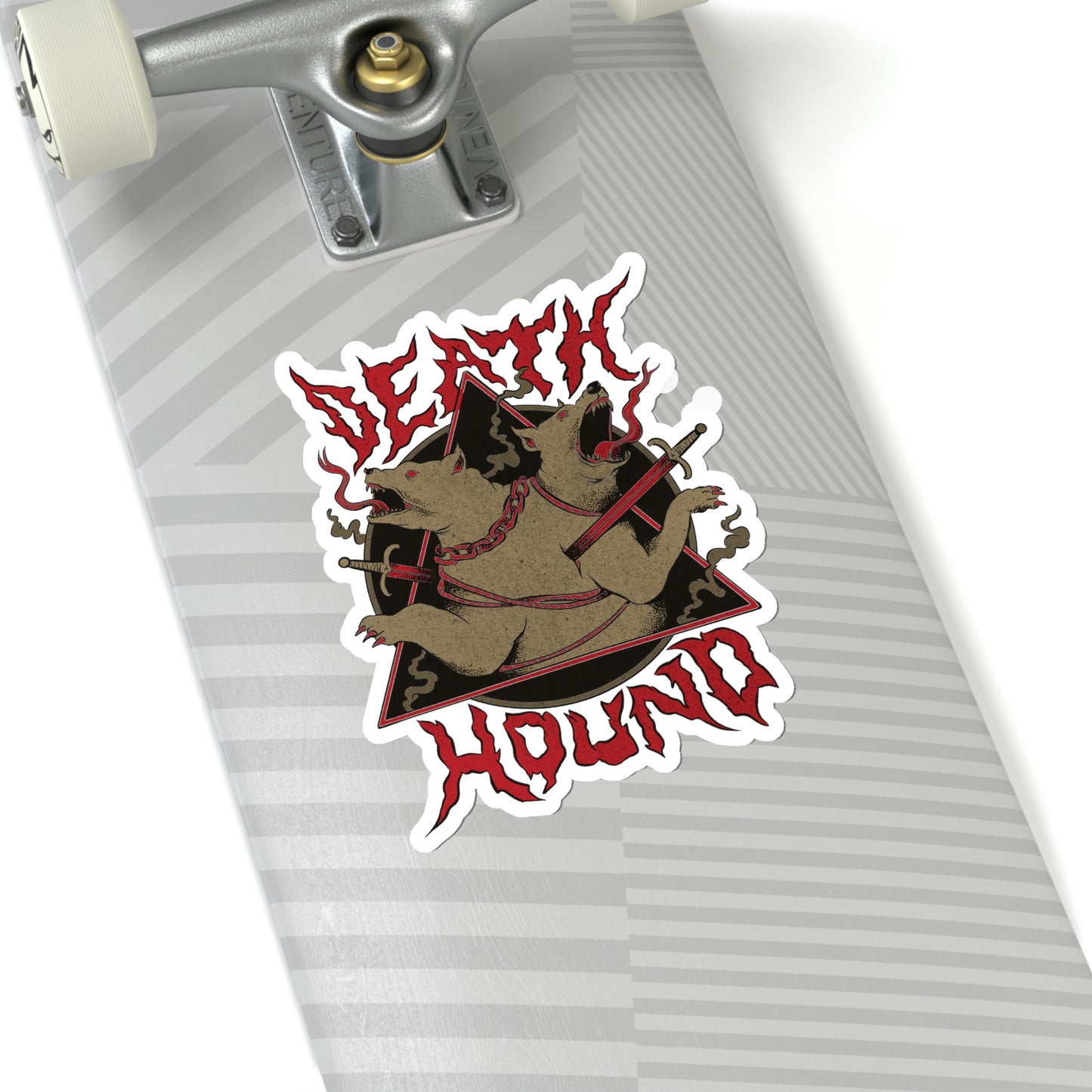 Death Hound Grunge Sticker