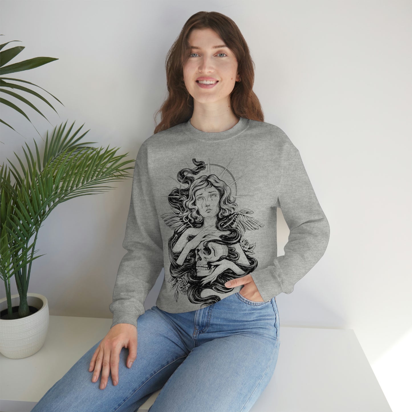 Dark Aesthetic Crying Women Sweatshirt