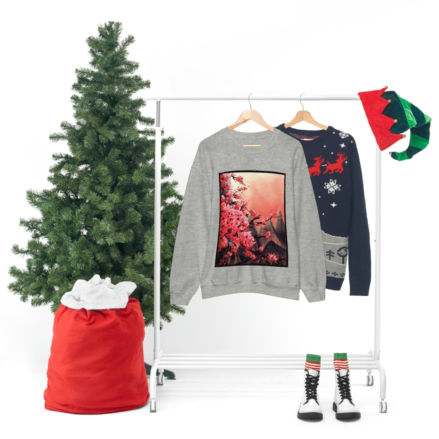 Indie Japanese Art, Japan Streeetwear Retro, Japanese Aesthetic Blossom Sweatshirt
