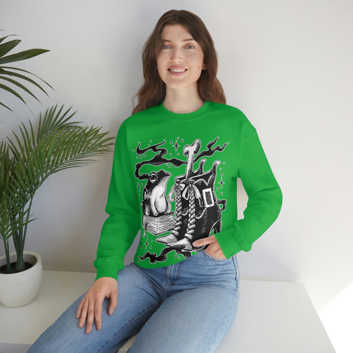 Witch Aesthetic Frog Goth Aesthetic Sweatshirt