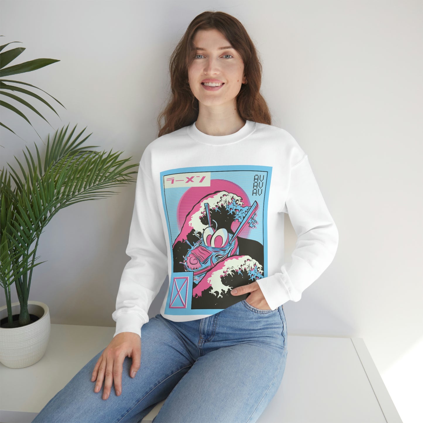 Japanese Aesthetic Ramen Wave Retrowave Sweatshirt