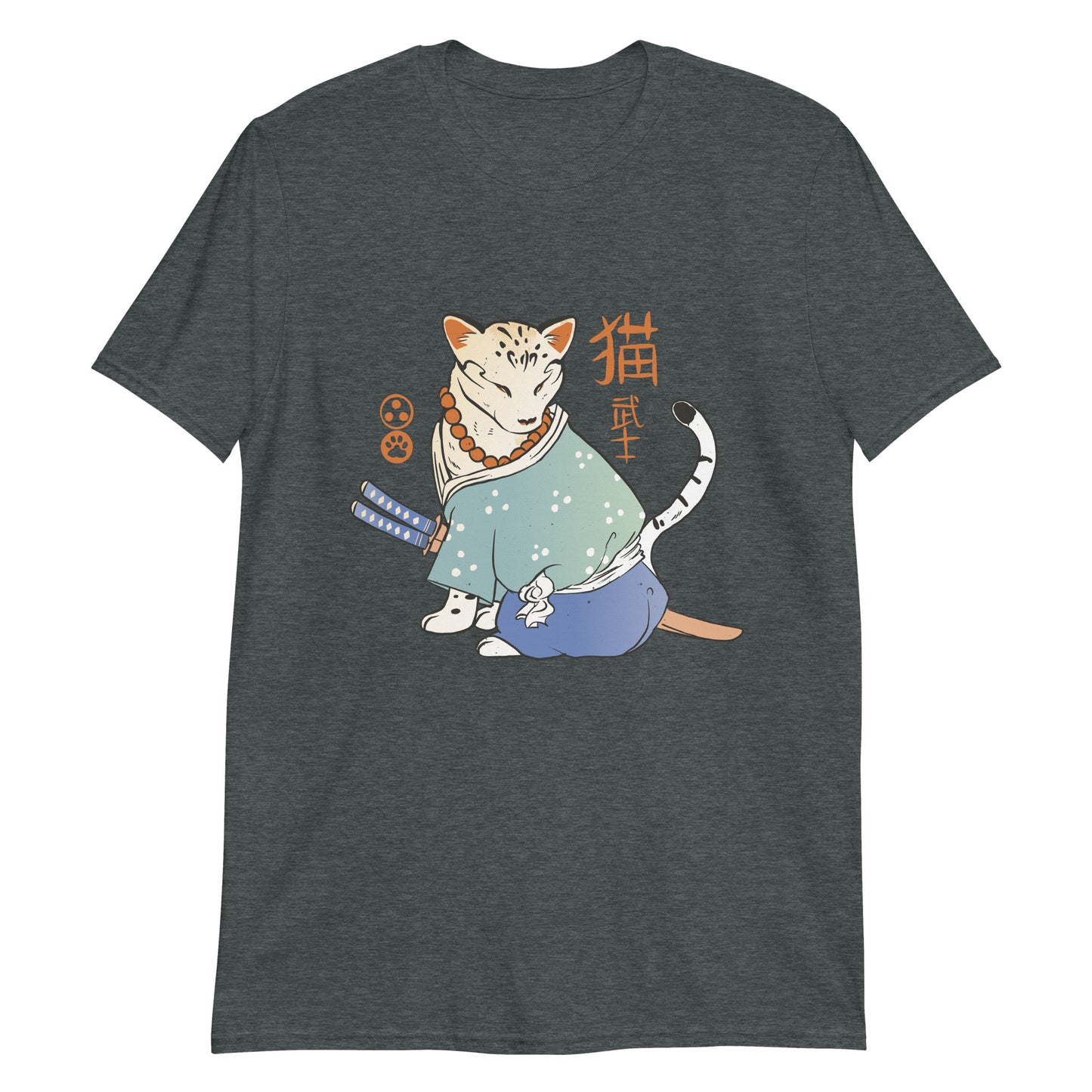 Japanese Aesthetic Samurai Cat T-Shirt