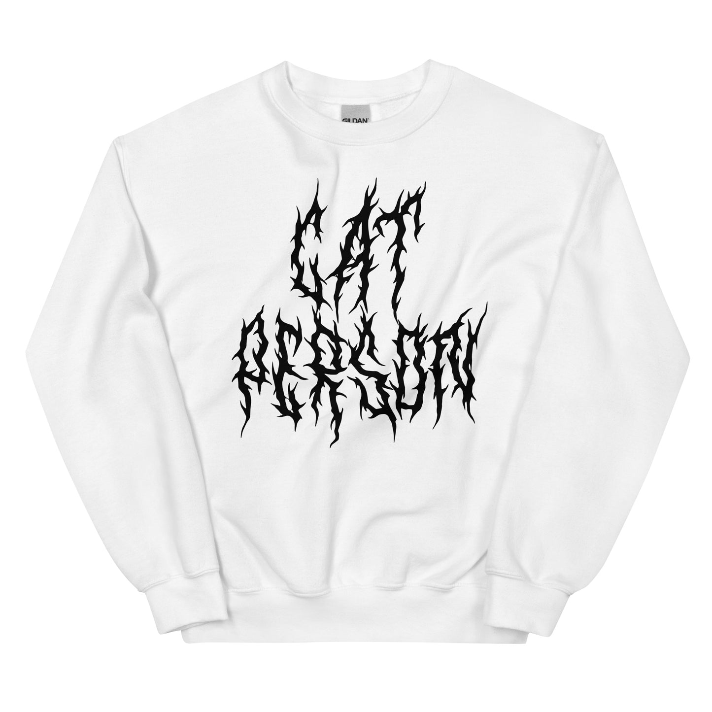 Cat Person Goth Alternative Fashion Y2k White Sweatshirt