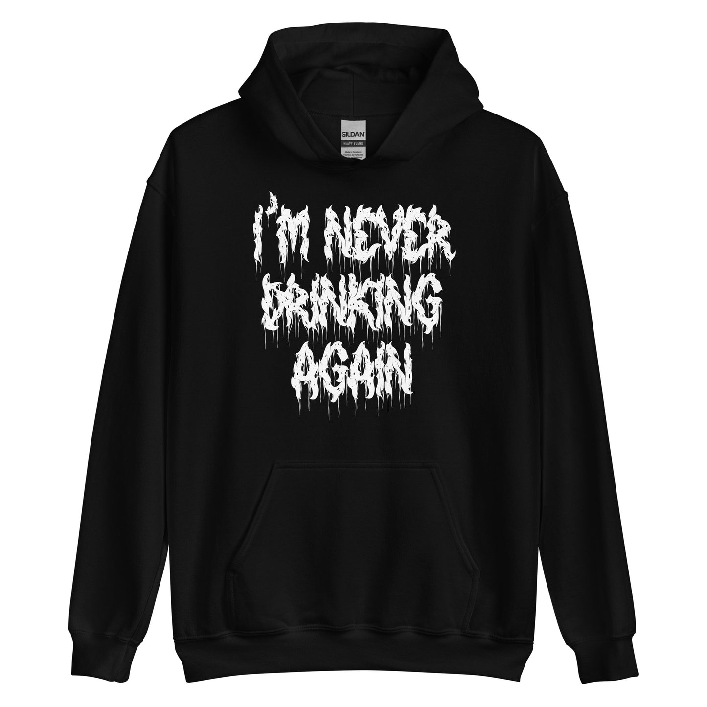 Goth Alternative Fashion Y2k Im Never Drinking Again Goth Alternative Aesthetic Hoodie