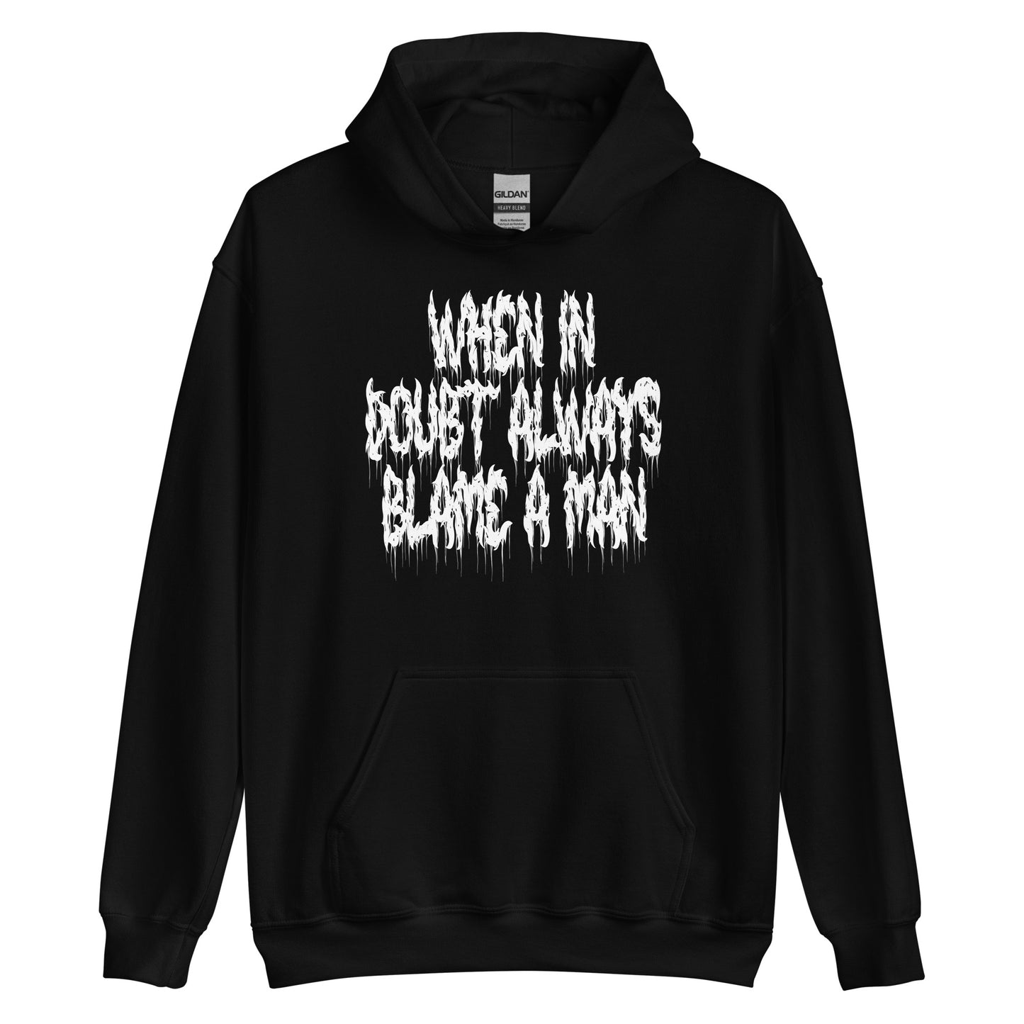 Goth Alternative Fashion Y2k When In Doubt Always Blame A Man Hoodie