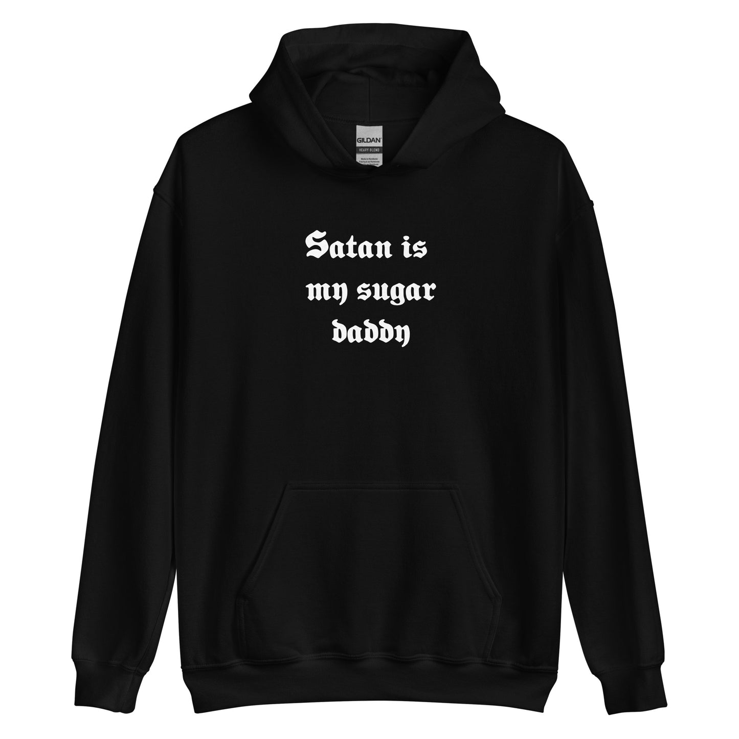Goth Y2k Clothing Alt Aesthetic Goth Punk Satan Is My Sugar Daddy Hoodie