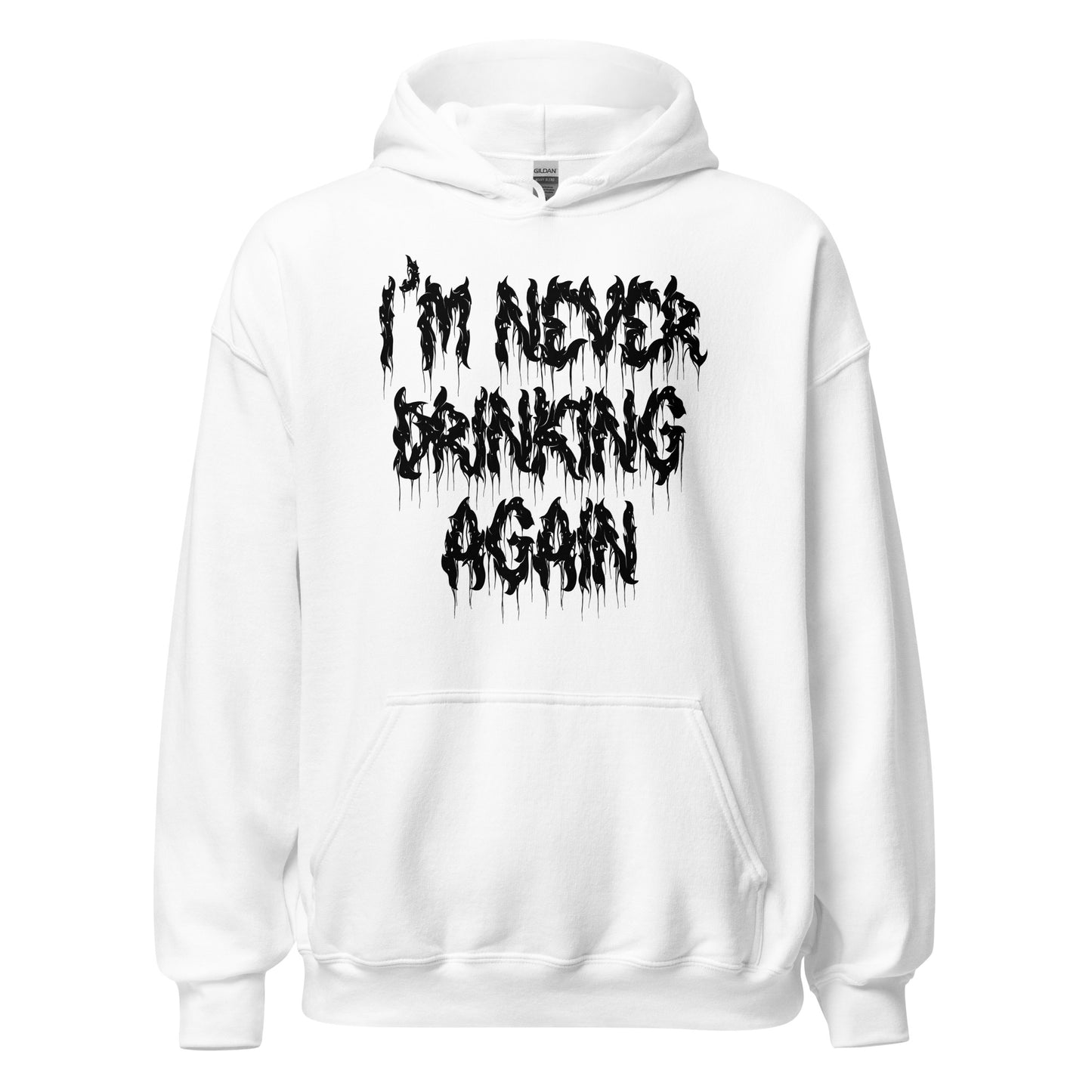 Goth Alternative Fashion Y2k Im Never Drinking Again Goth Alternative Aesthetic White Hoodie