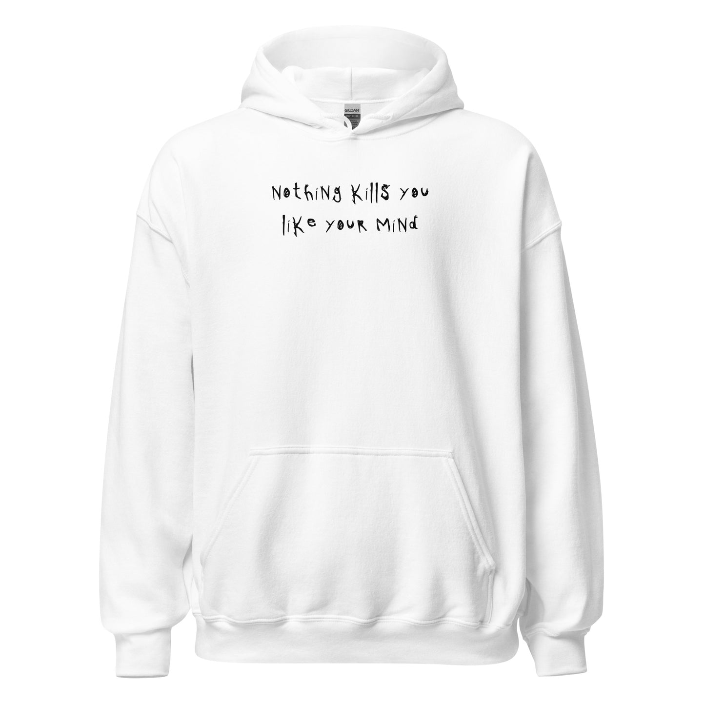 Nothing Kills You Like Your Mind Alternative Fashion Y2k White Hoodie