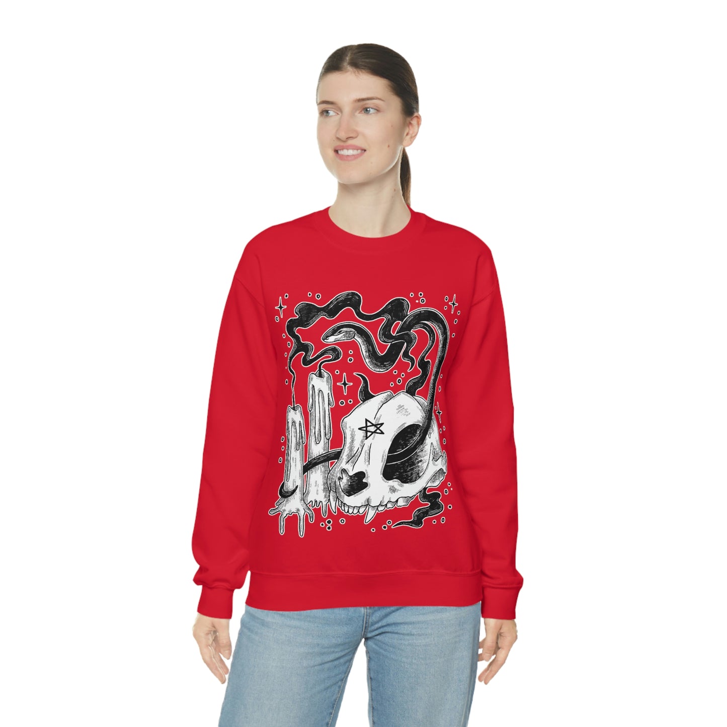 Witch Aesthetic Skull Goth Aesthetic Sweatshirt