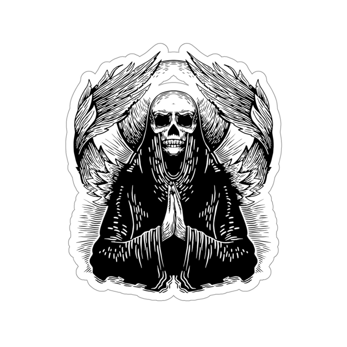 Angel Skull, Goth Aesthetic Sticker