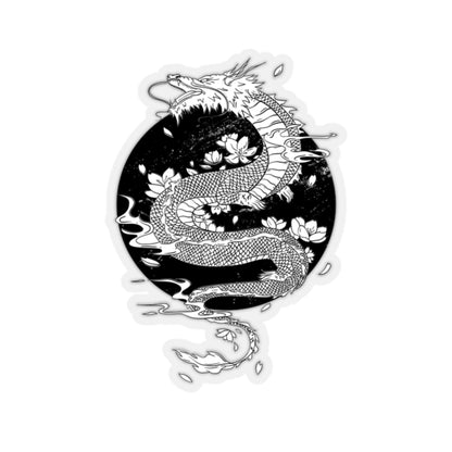 Indie Japanese Art, Japan Streeetwear Retro, Japanese Aesthetic Dragon Tattoo Sticker