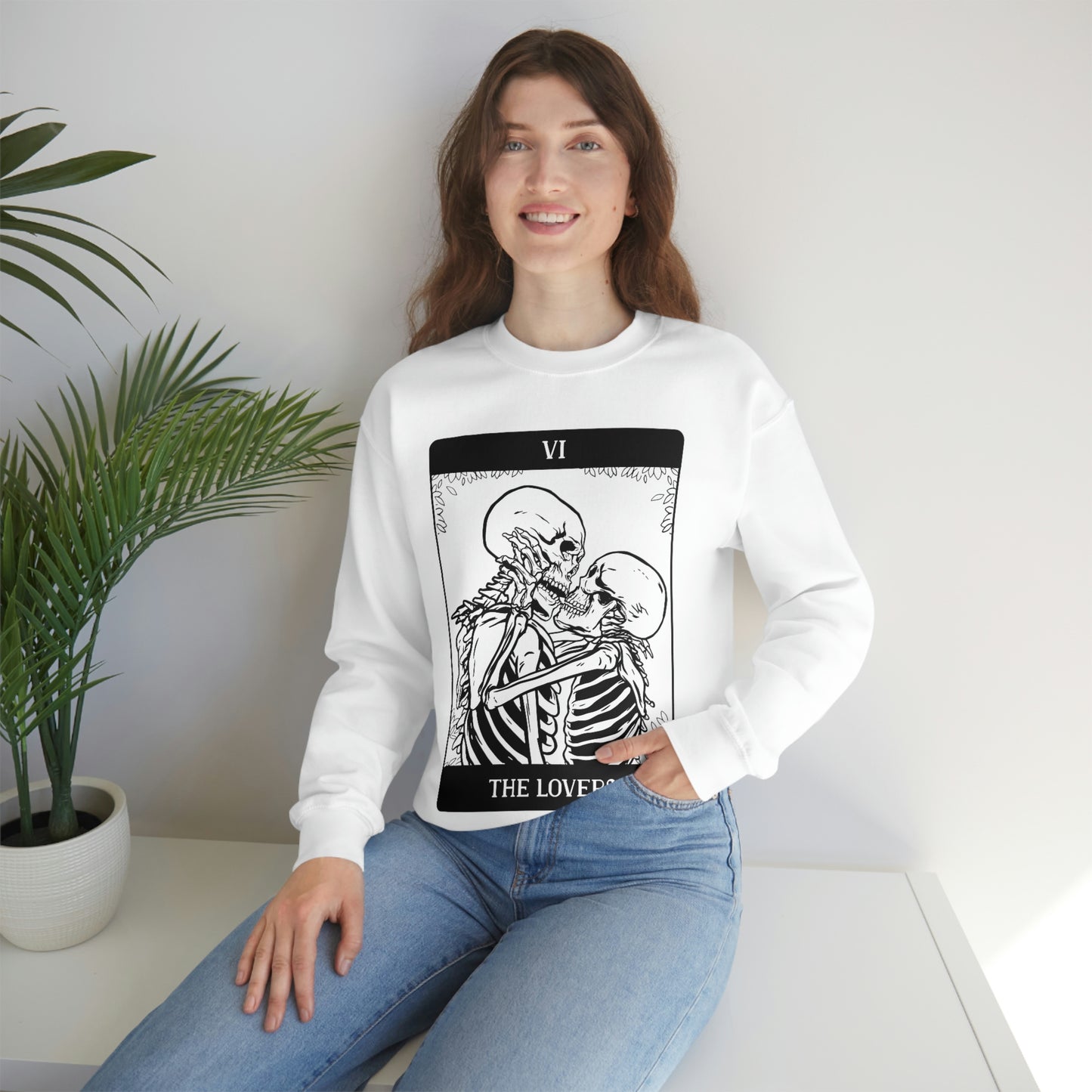 The Lovers Tarrot Card Goth Aesthetic Sweatshirt