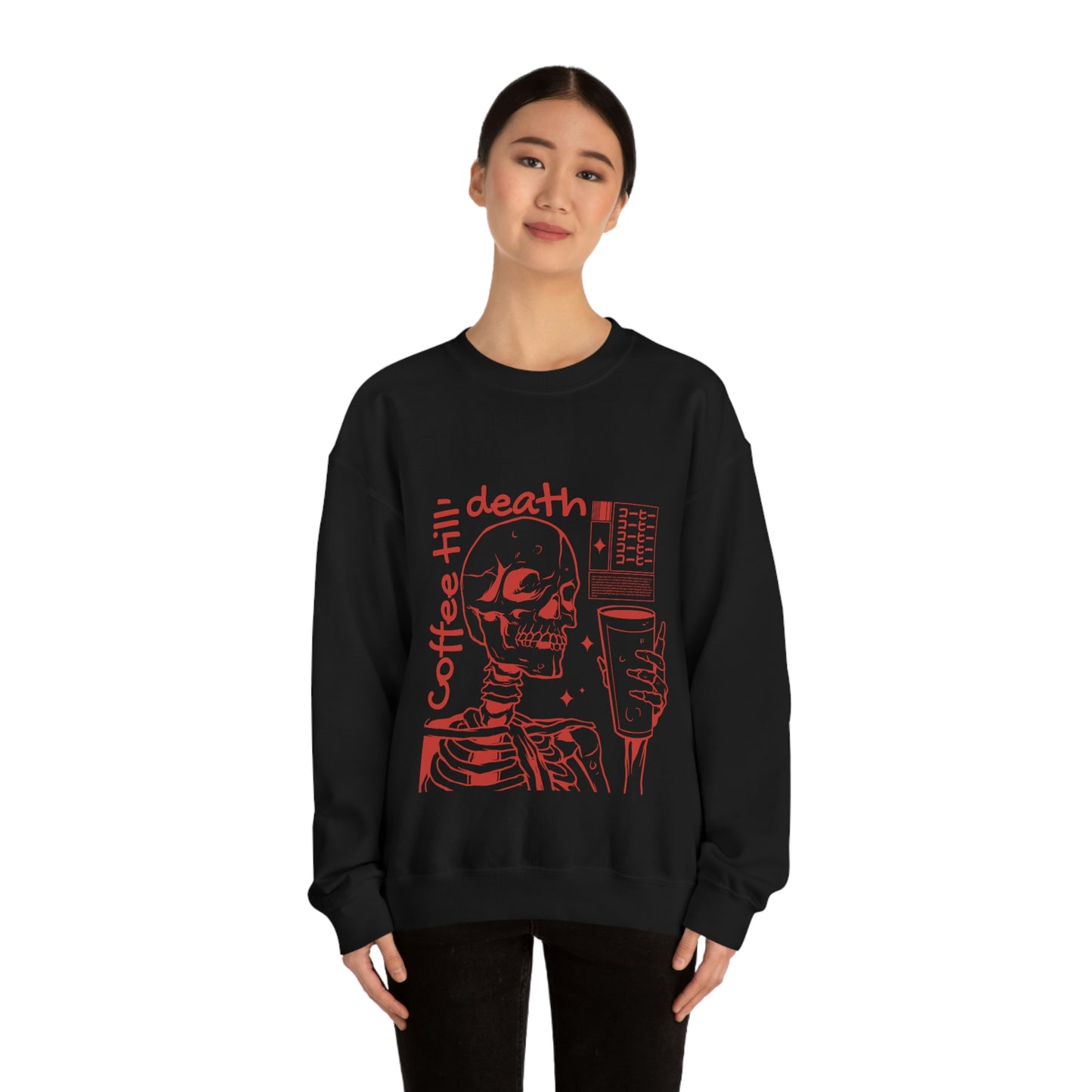 Coffee Till Death Goth Aesthetic Sweatshirt