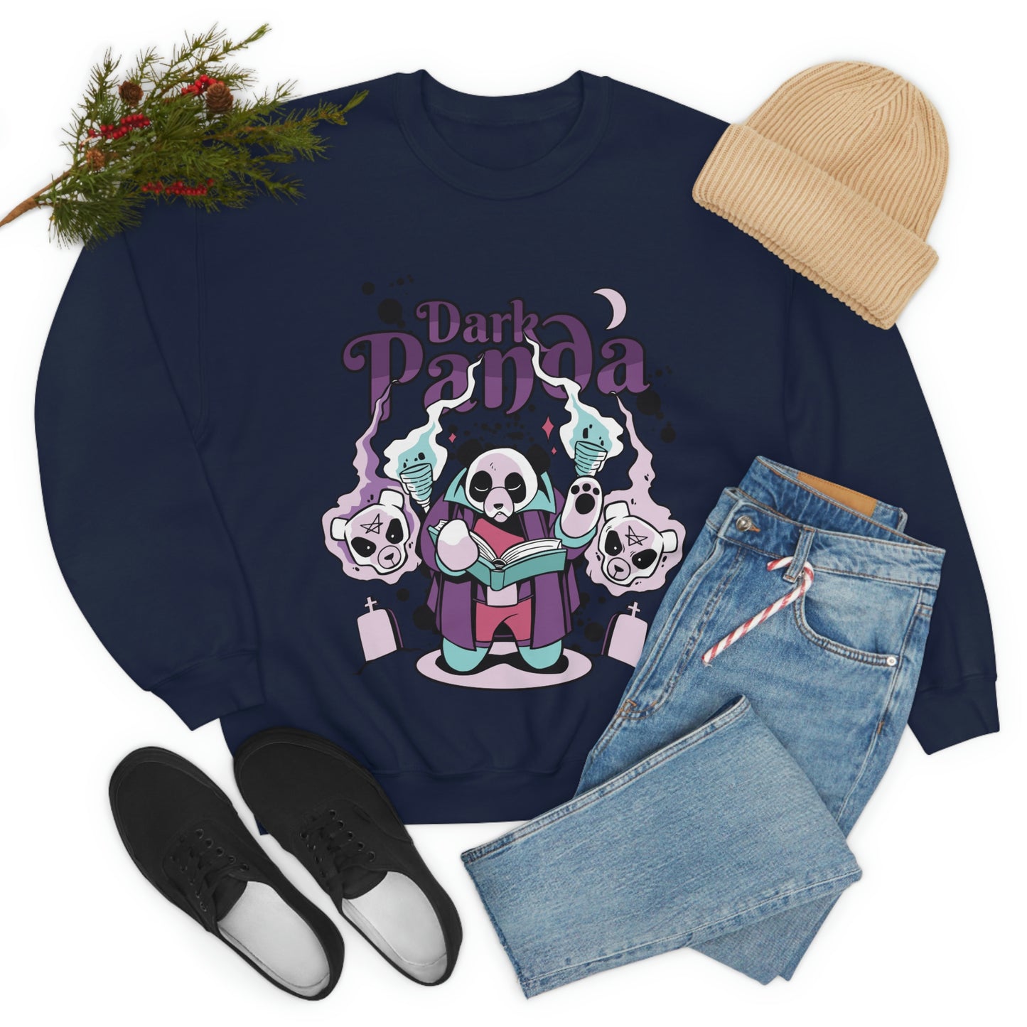 Dark Panda Pastel Goth Aesthetic Sweatshirt