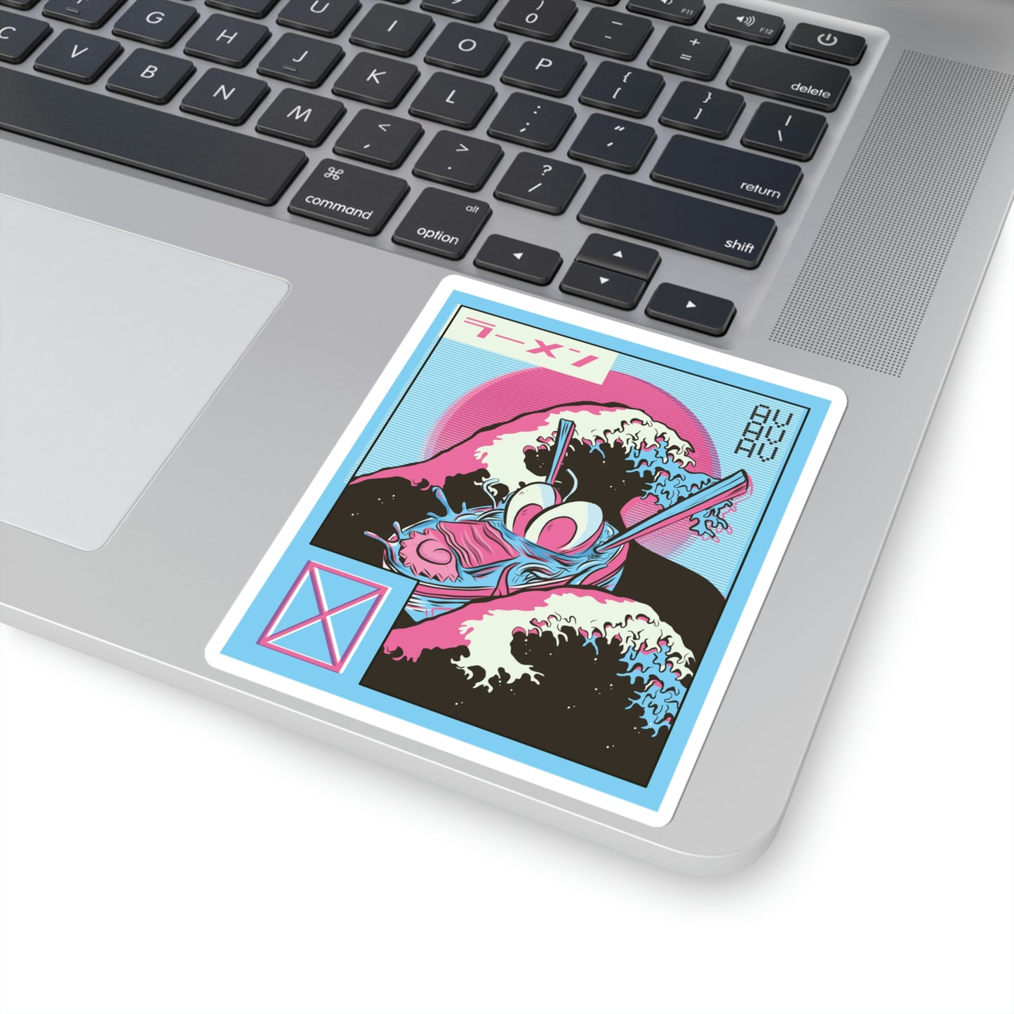 Japanese Aesthetic Ramen Wave Retrowave Sticker