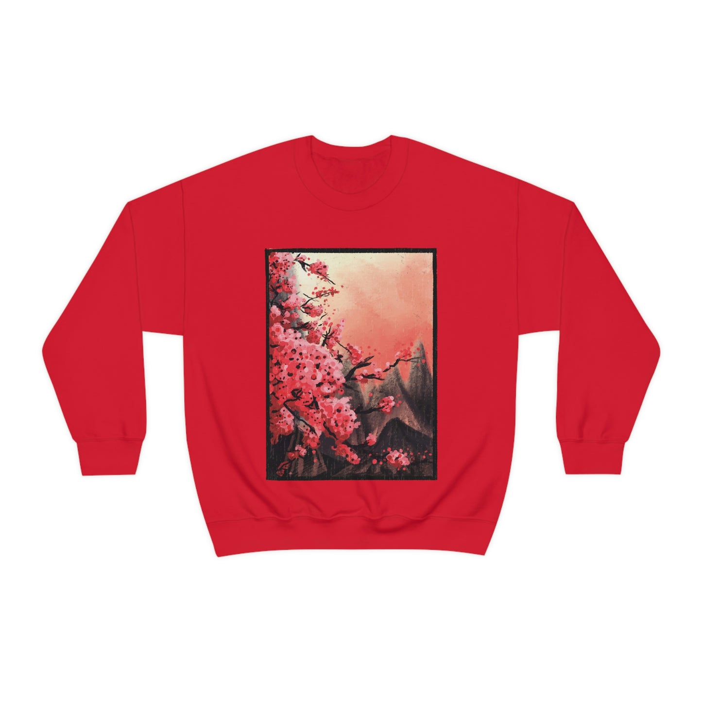Indie Japanese Art, Japan Streeetwear Retro, Japanese Aesthetic Blossom Sweatshirt