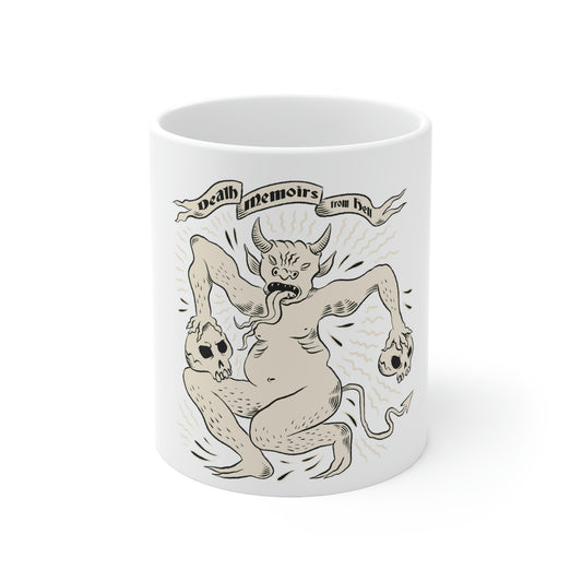 Dar Magic Demon Goth Aesthetic White Ceramic Mug