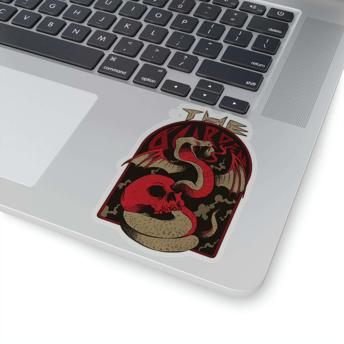 Snake and skull grunge Sticker