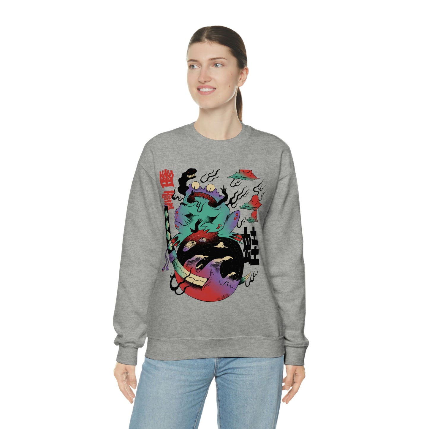 Japan Streeetwear Retro, Japanese Psychedelic Aesthetic Sweatshirt