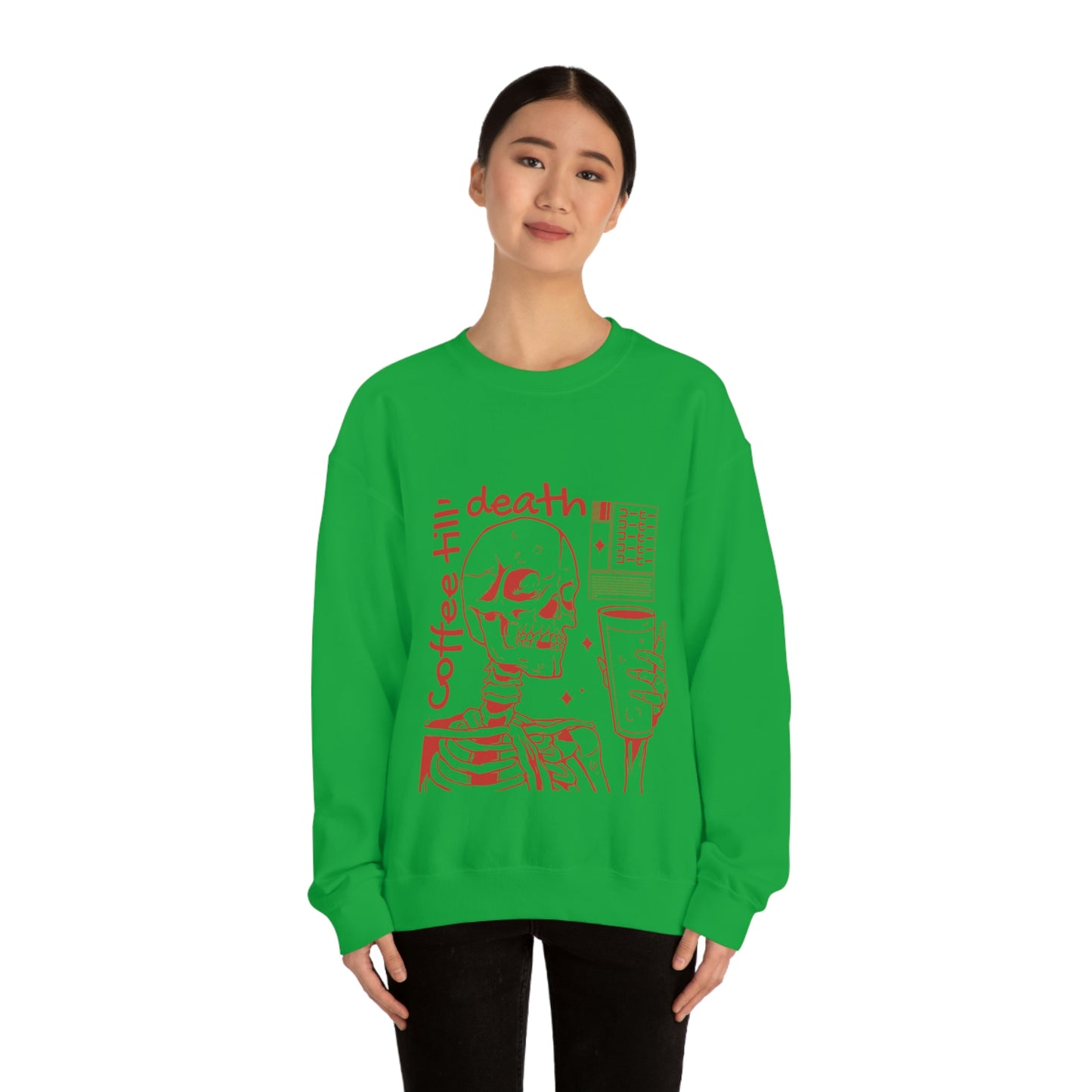 Coffee Till Death Goth Aesthetic Sweatshirt