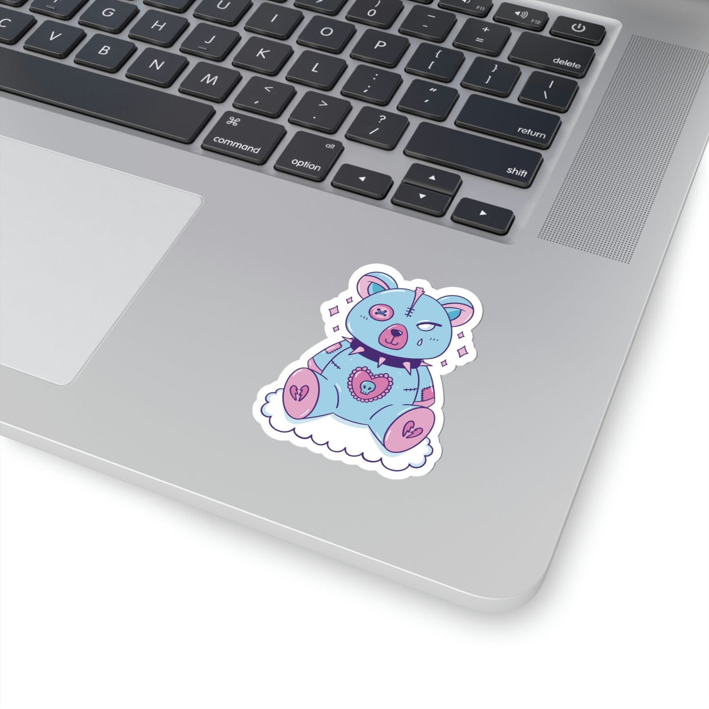 Pastel Goth Bear, Goth Aesthetic Sticker