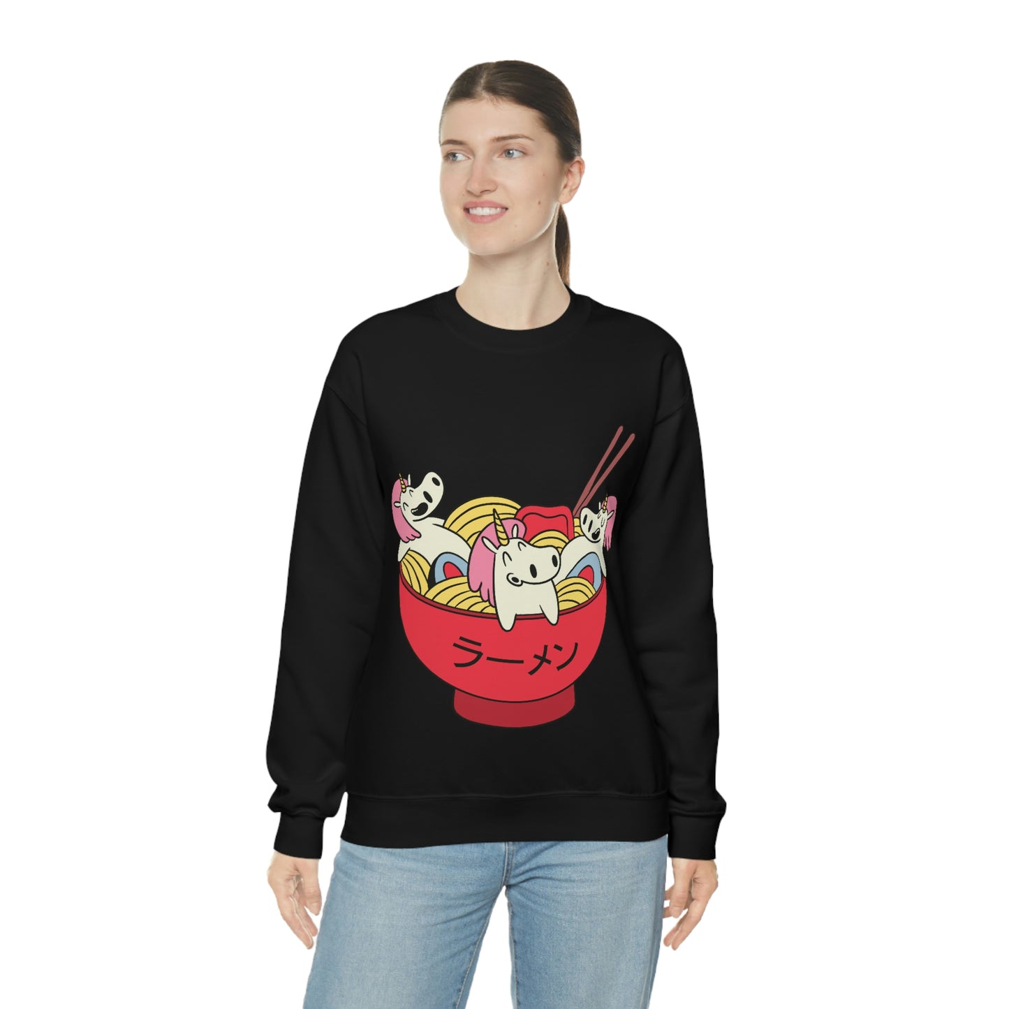 Japanese Aesthetic Unicorn In Ramen Sweatshirt