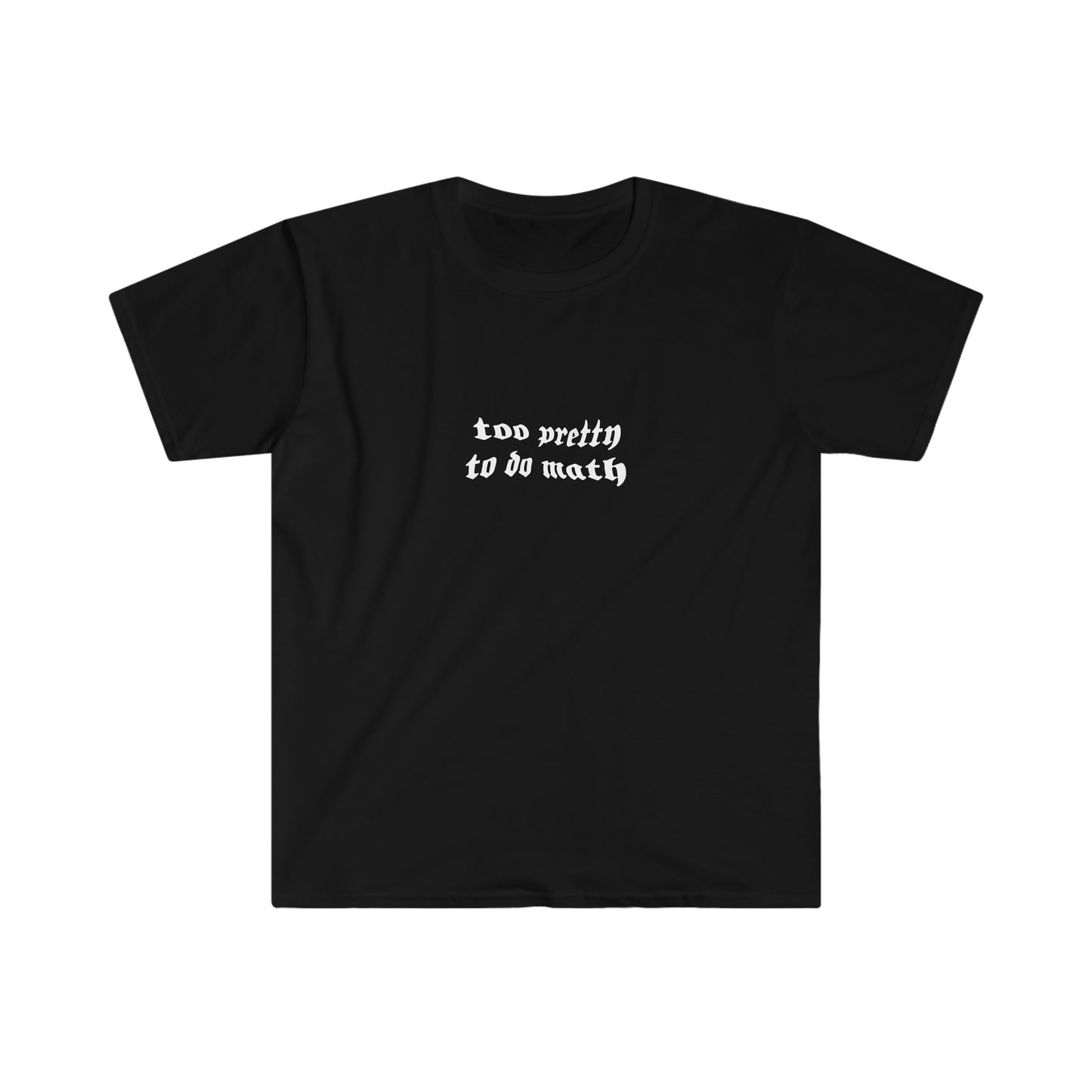 Goth Y2k Clothing Alt Aesthetic Goth Punk Too Pretty To Do Math T-Shirt