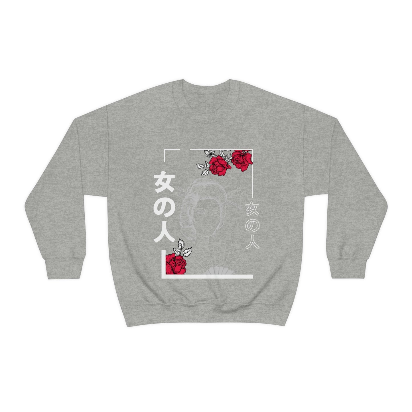 Indie Art Japanese Aesthetic Line Art Geisha Sweatshirt