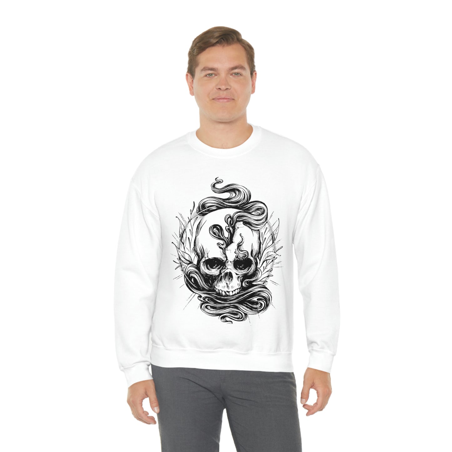 Gothic Skull, Goth Aesthetic Sweatshirt