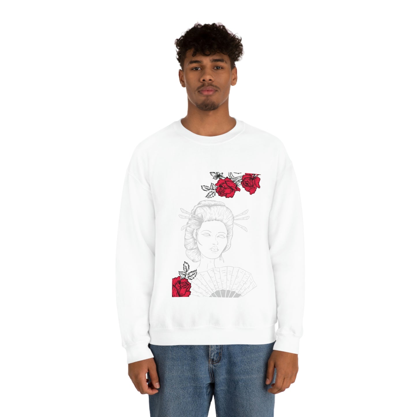 Indie Art Japanese Aesthetic Line Art Geisha Sweatshirt