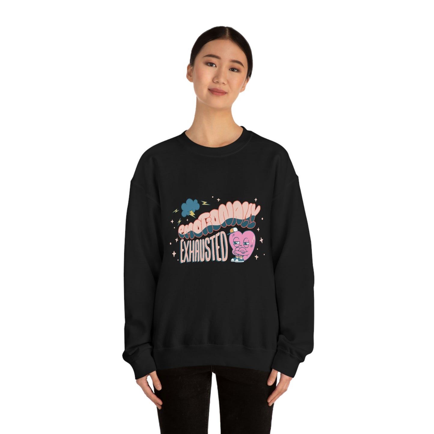 Anti Valentines Day Emotionally Exhausted Sweatshirt